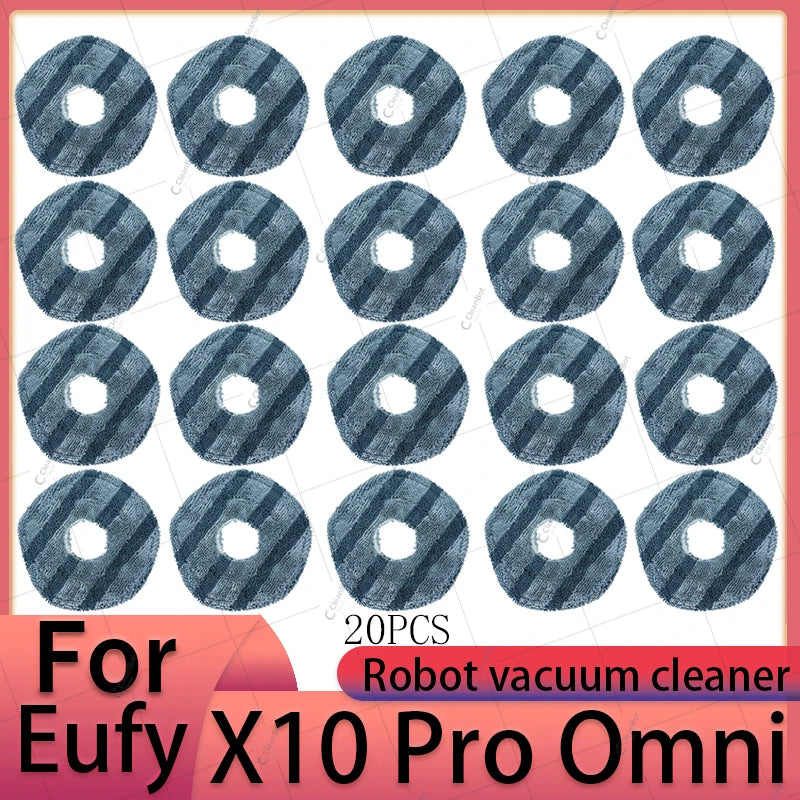 Accessories Compatible with Eufy X10 Pro Omni Robot Vacuum Dust Bag Hepa Filter Roller Side Brush Mop Cloth