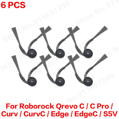 Compatible with Roborock Qrevo C/C Pro/Curv/CurvC/Edge/EdgeC/S5V Compatible Main Side Brush, Mop Cloth, Dust Bag & Filter Set