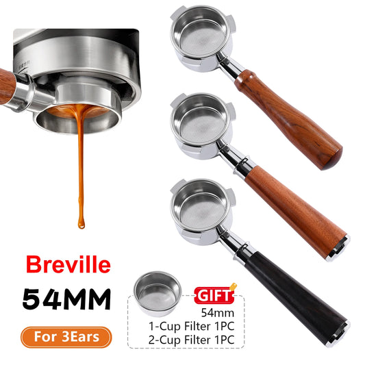 54mm Coffee Bottomless Portafilter Naked For Breville Sage 870 878 879 Filter Basket Espresso Machine Accessories Barista Tools