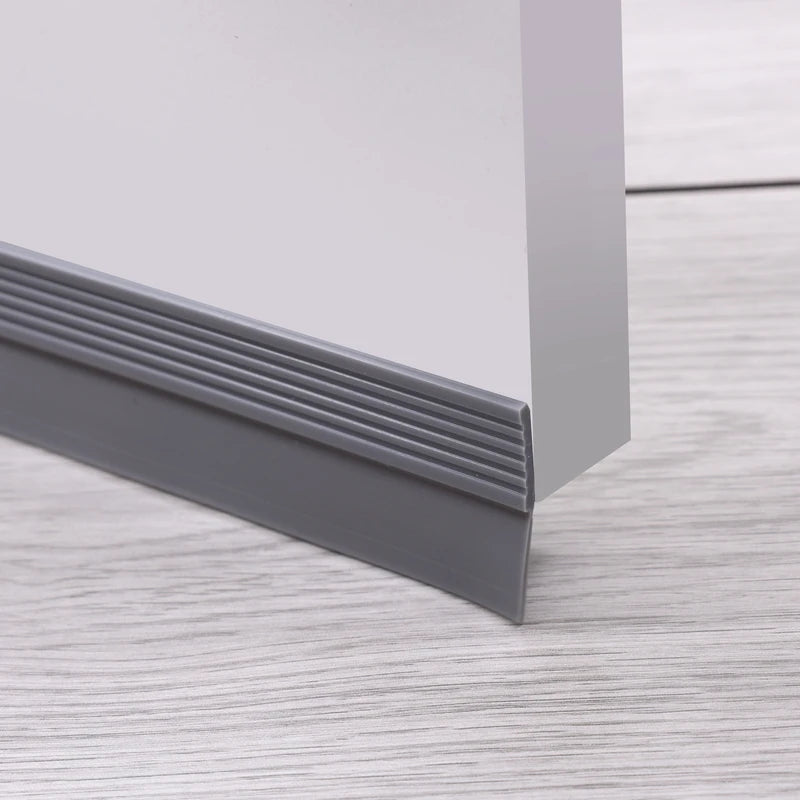 Door Bottom Seal Strip Self-Adhesive Silicone Weather Stripping Under Door Draft Stopper Windproof Soundproof Dustproof Gap Seal