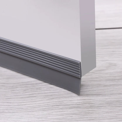 Door Bottom Seal Strip Self-Adhesive Silicone Weather Stripping Under Door Draft Stopper Windproof Soundproof Dustproof Gap Seal
