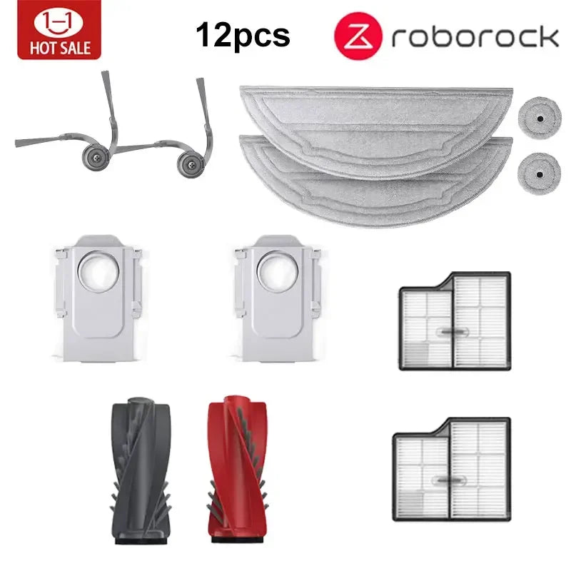 Accessories Compatible with Roborock Saros 10 robot vacuum cleaner Parts Main Roller Side Brush Filter Mop Cloth Dust Bag