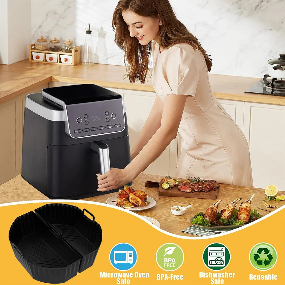 Separating Air Fryer Mold for Philips Series 2000 NA230/00 COSORI 5.5L/6L/6.2L Reusable Flat Air Fryer Liner Baking Accessories