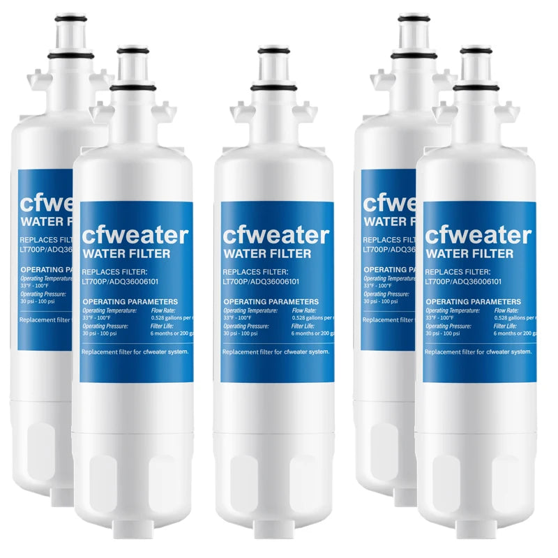Replacement Refrigerator Water Filter Compatible with LG / Kenmore ADQ36006101 / LT700P / ADQ36006102 / 9690 / RWF1200A — 1-9 Pack