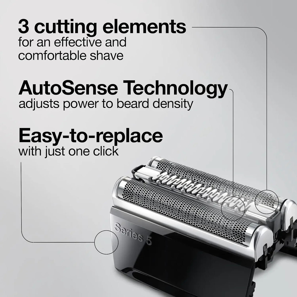 52B Replacement Shaver Head Compatible with Braun Series 5