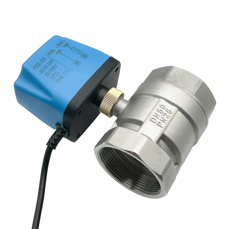 DN15 DN20 DN25 DN32 DN40 DN50 304 Stainless Steel Normally Closed Electric Ball Valve 2-wire Motorized Ball Valve