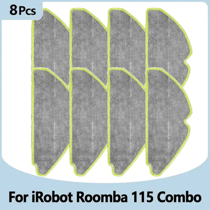 Compatible with IRobot Roomba 115 Combo/115 Combo+ Vacuum Cleaner Replacement Parts Main Roller Brush Side Brush Filter Mop Pad Dust Bag
