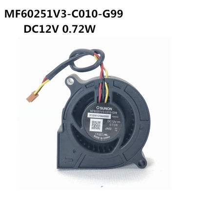 For SUNON MF60251V3-C010-G99 DC12V 0.72W 6cm 6025 3-wire projector blower fan
