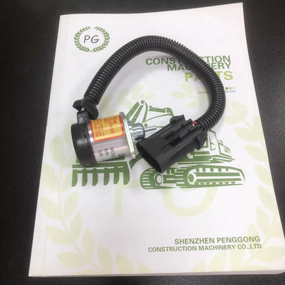 For 12V Fuel Shut Off Stop Solenoid 6689034 Compatible with Models S220 S250 S300 Skid Steer