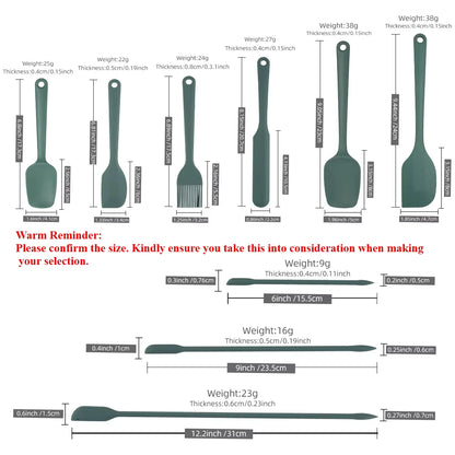 6/9 Pieces Silicone Bakeware Spatula Set Non Stick Heat Resistant Spatulas Cooking Kitchen Essentials Baking Tools