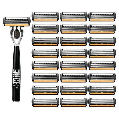 Manual Razor Set with Six-Layer Blades