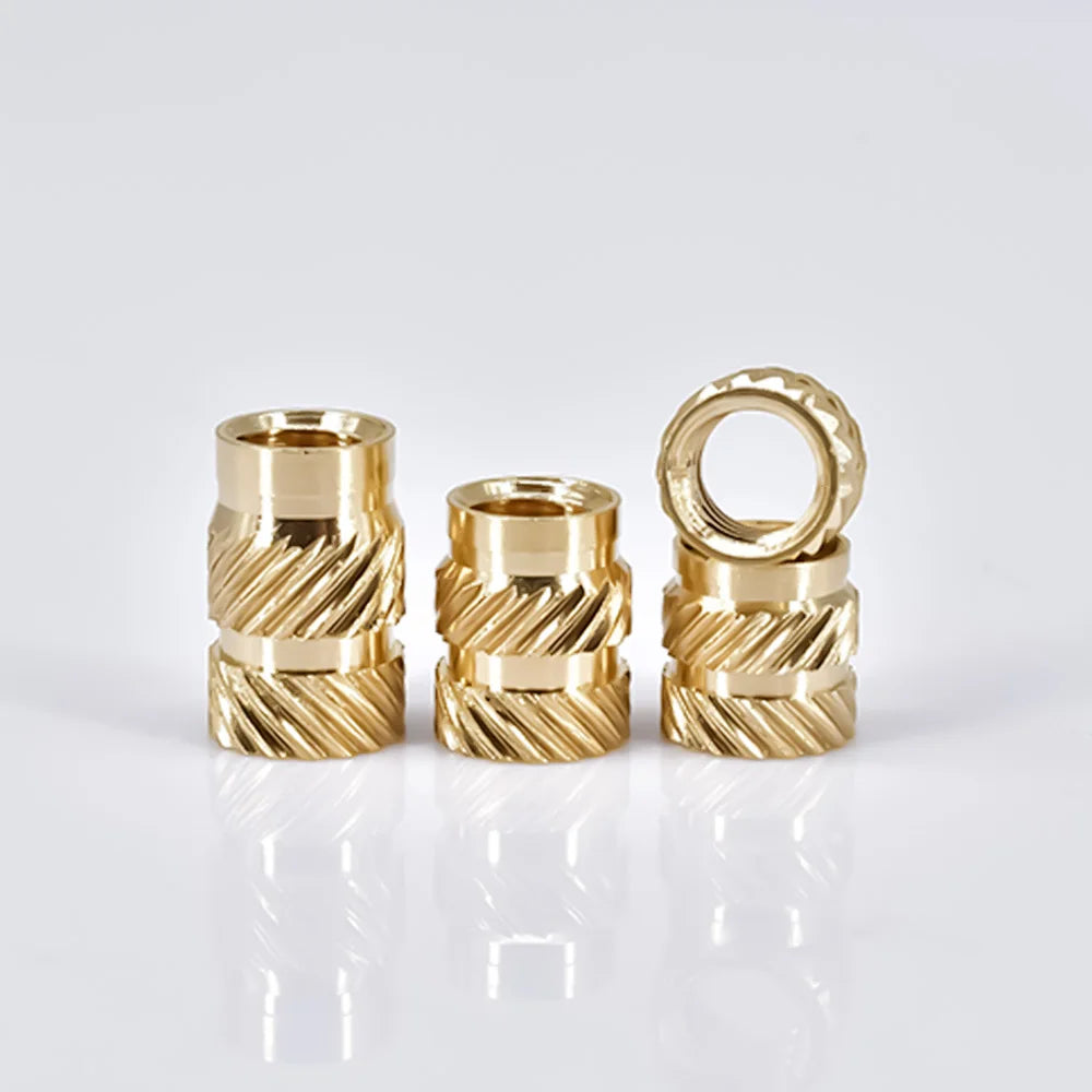 1/4 2-56 4-40 6-32 8-32 10-32 Hot Melt Heat Brass Copper Insert Nut Inch Size Nutsert Threaded Nuts Inserts Insertnut Embedded