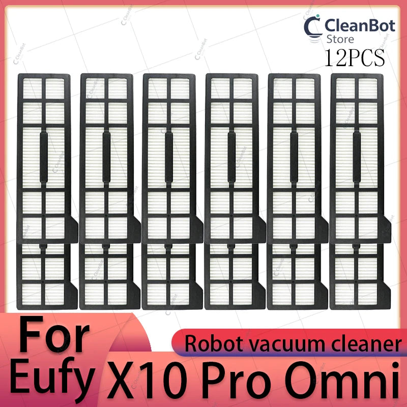 Accessories Compatible with Eufy X10 Pro Omni Robot Vacuum Dust Bag Hepa Filter Roller Side Brush Mop Cloth