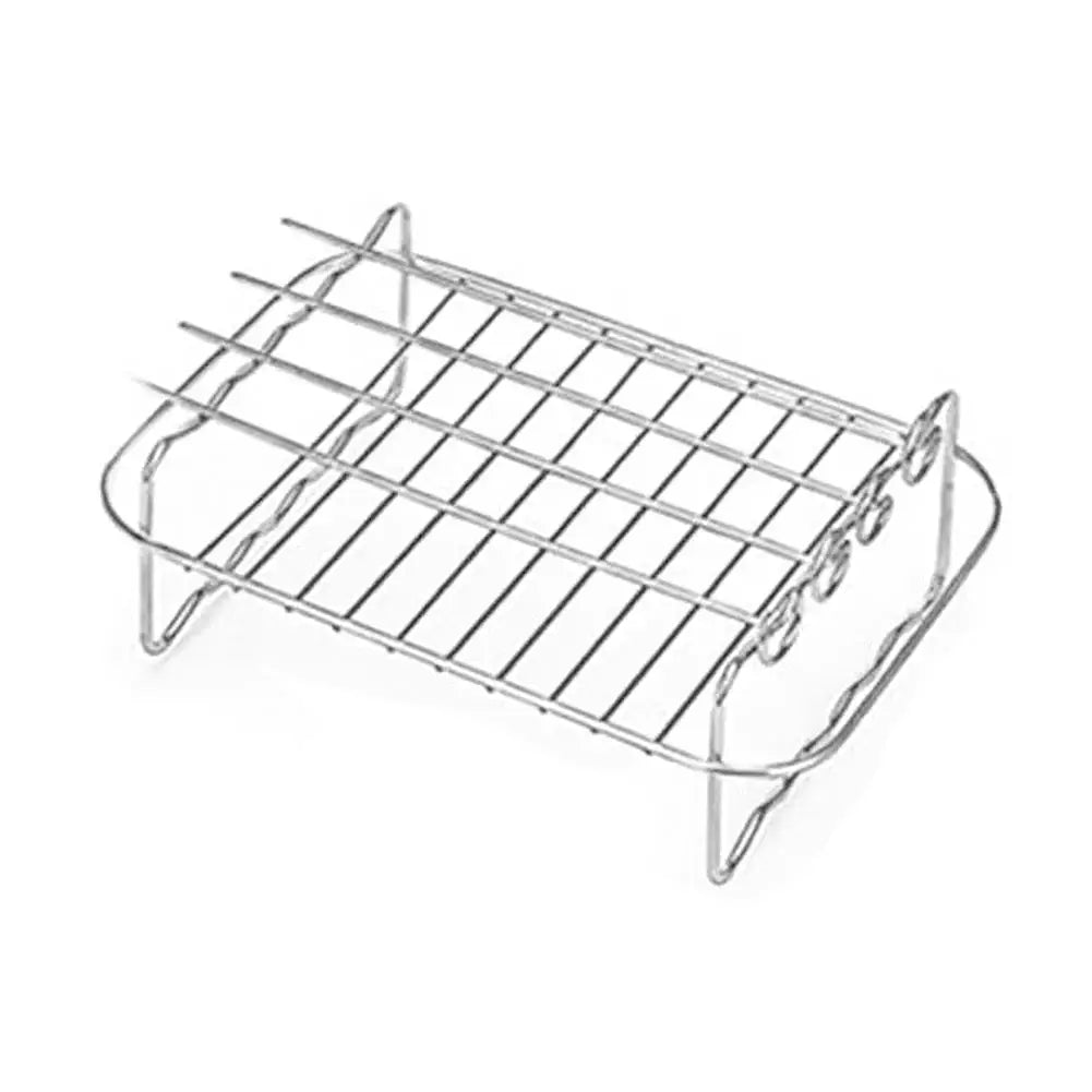 Stainless Steel Air Fryer Basket Tray Airfryer Rack Versatile Roasting Rack Air Fryer Holder Kitchen Supplies Baking Accessories