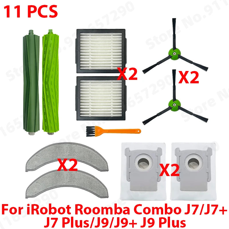 Main Side Brush Roller Mop Filters Dust Bag Spare Parts For IRobot Roomba Combo J7/J7+ J7 Plus/J9/J9+ J9 Plus Accessories