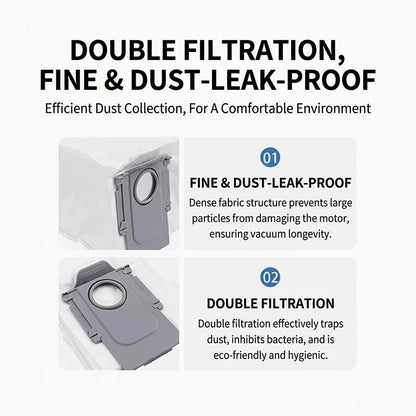 Compatible with Roborock Q Revo MaxV/Q Revo S/Q Revo Pro Robot Vacuums Cleaner Accessory Dust Bag Main Side Brush HEPA Filter Mop Cloths Spa