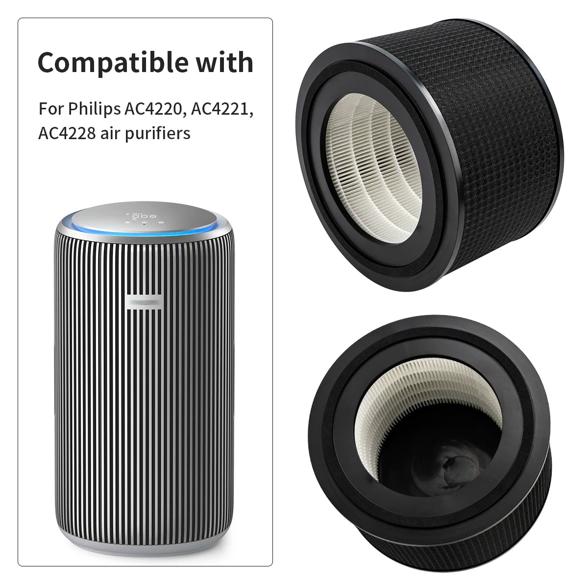 FY4200/30 Air Filter Compatible with Philips 4200 Series AC4220/AC4221/AC4228 Air Purifier， Filter Filtering Spare