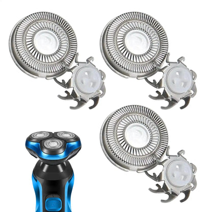 Electric Shaver Replacement Heads 3 Pieces Triangular Base Men Electric Shaver Replace Heads for Father Husband Boyfriend