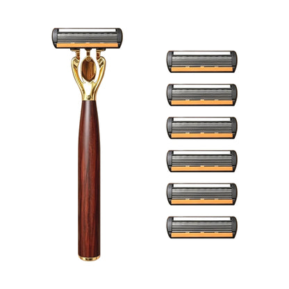 Manual Razor with Six-Layer Blades