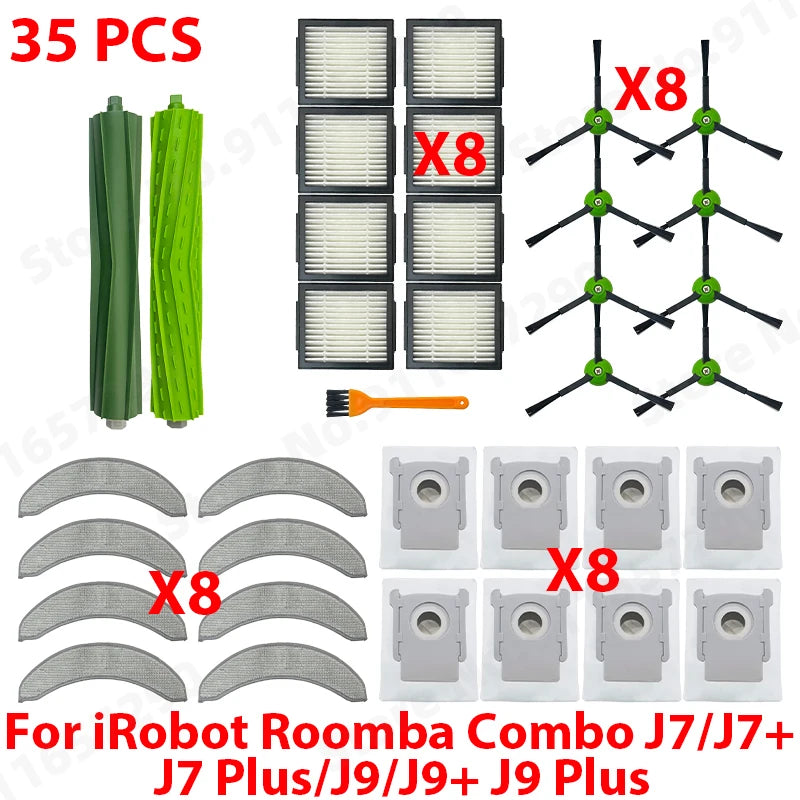 Main Side Brush Roller Mop Filters Dust Bag Spare Parts For IRobot Roomba Combo J7/J7+ J7 Plus/J9/J9+ J9 Plus Accessories