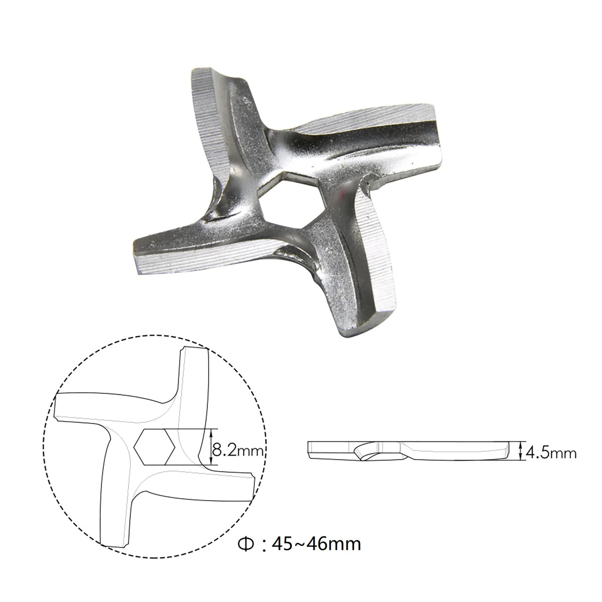 TASP Meat Grinder Blade Mincer Knife MS-0926063 Spare Parts for Moulinex HV2 HV3 HV4 HV6 DKA1 DKA2 Vitek VS010 VT-3610 3611 1PC