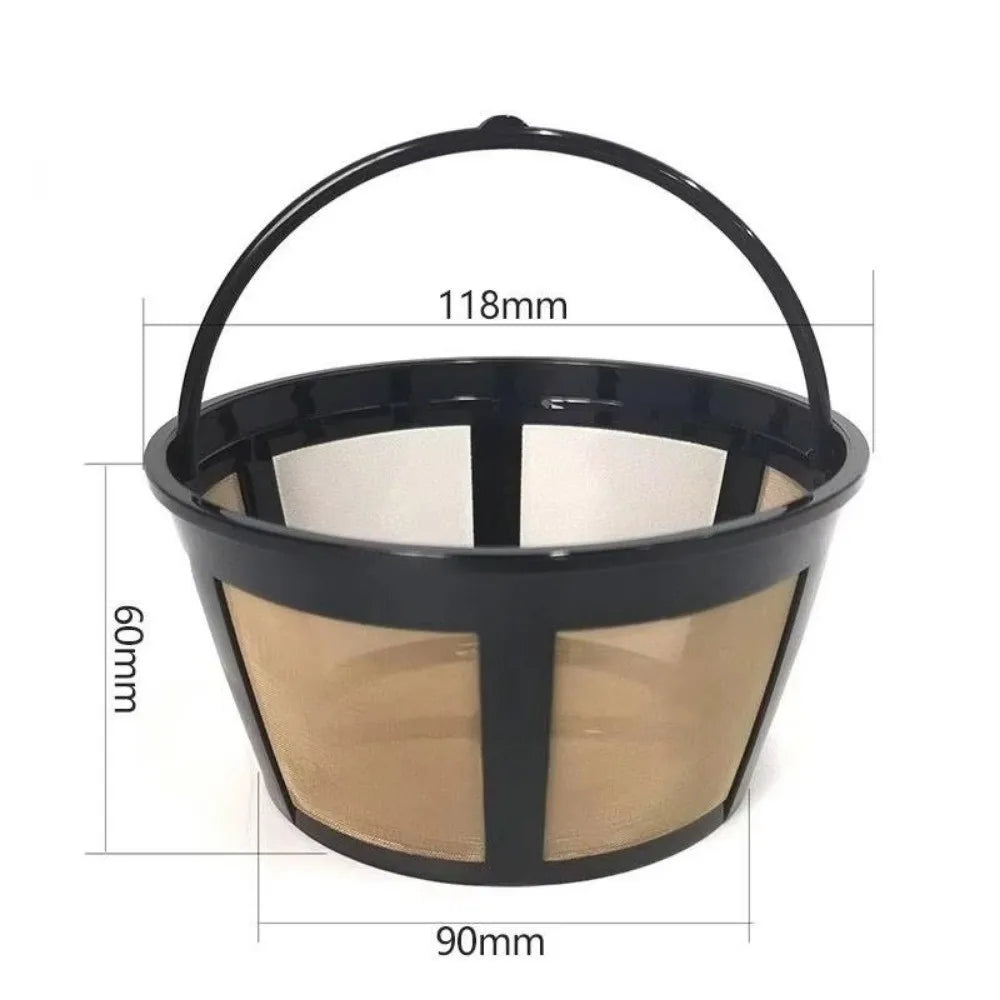 Reusable Coffee Filter Basket Mesh Nylon Stainless Steel Tea Coffee Filter Screen with Handle Coffee Machine Filter