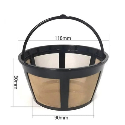 Reusable Coffee Filter Basket Mesh Nylon Stainless Steel Tea Coffee Filter Screen with Handle Coffee Machine Filter