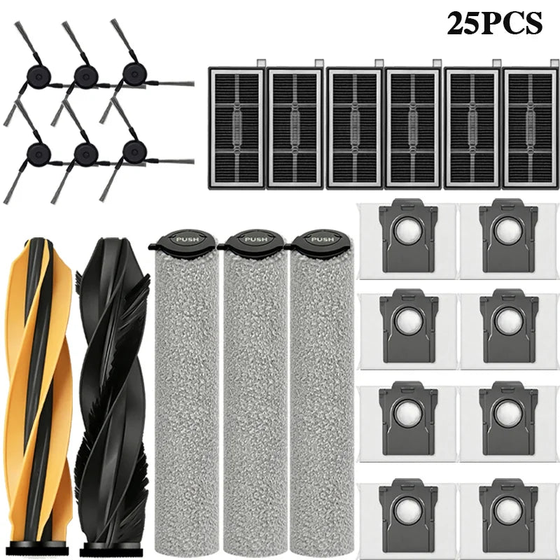 Mova Z60 Ultra Roller Complete Robot Vacuum Spare Parts Main Side Brushes Mop Cloths HEPA Filters Dust Bags Accessories