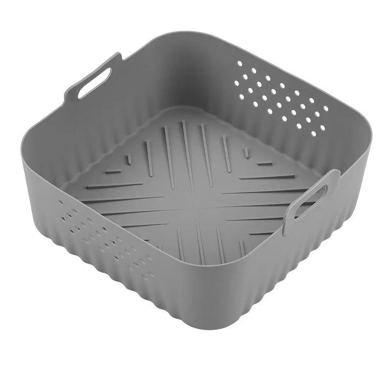 22.5cm Silicone Air Fryer Liners Reusable Non-Stick Basket for Ninja AF181 AF180 AF141 AF140 Other 5-8QT Air Fryer Accessories