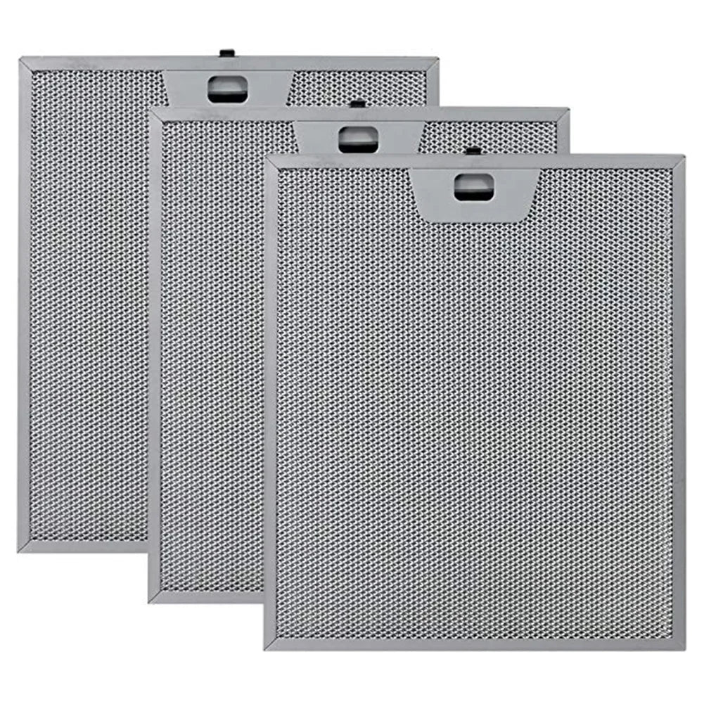 2025 3pc Aluminum Range Hood Grease Filters 300x250mm Silver Air Filter Screen Replacement Maintains Fresh Kitchen Environment