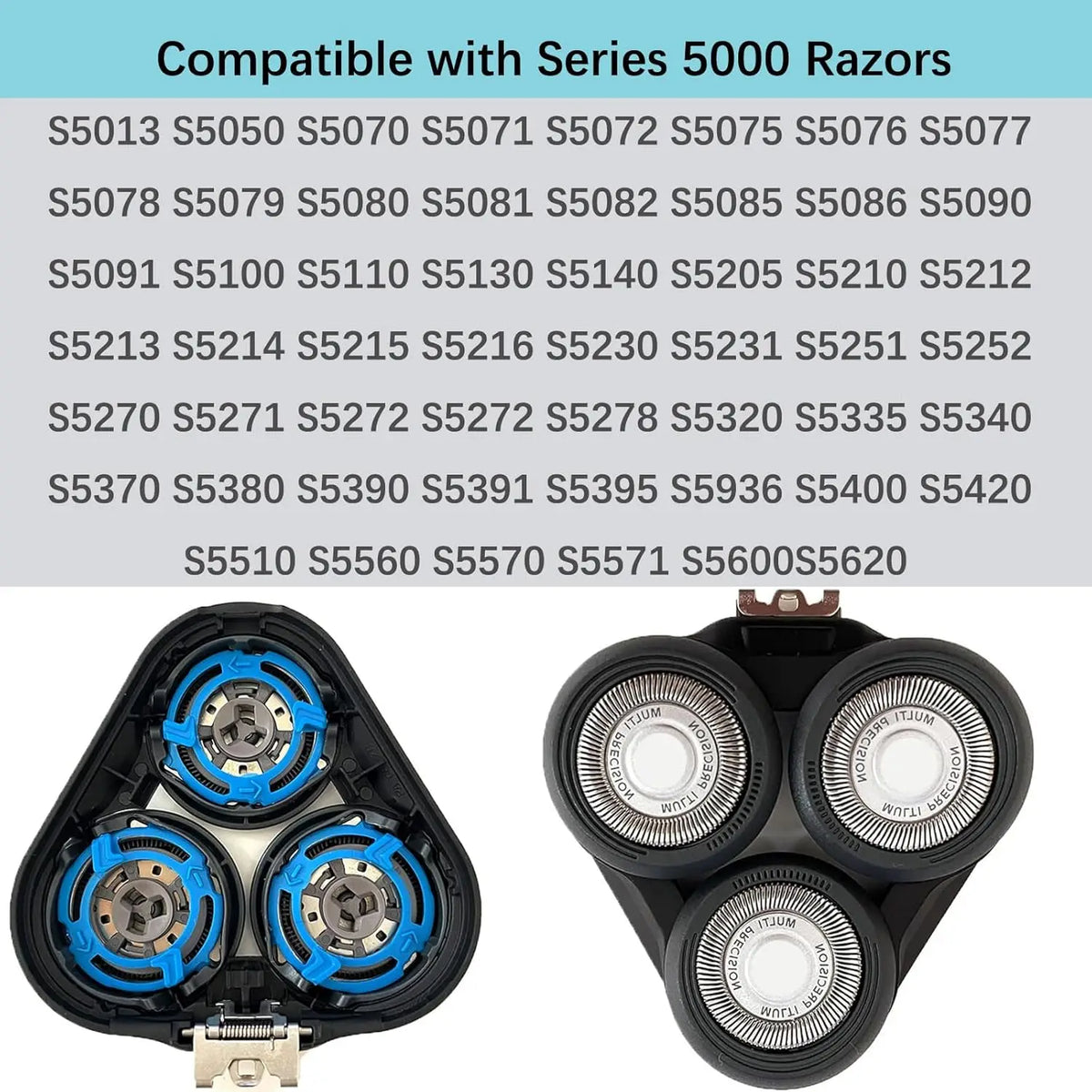SH50 Replacement Head Compatible with Philips Series 5000 Shavers S5000/S6000/S5100/S5500 Models