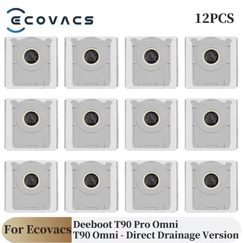 For Ecovacs Deebot T90 Pro Omni/T90 Omni Robot Vacuum Cleaner Parts Main Roller Side Brush Filter Mop Cloth Dust Bag Accessories
