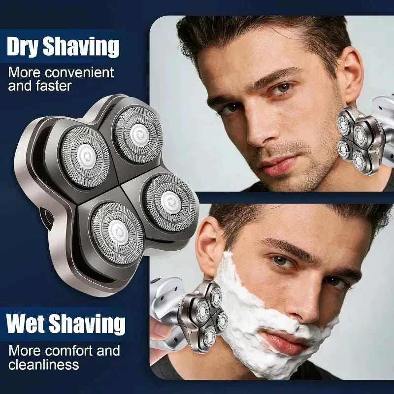 Pro4 Head Replacement Blade Compatible with Skull Pitbull/Butterfly Kiss Pro/Palm Shavers Wet&Dry Washable Electric Shaver Head