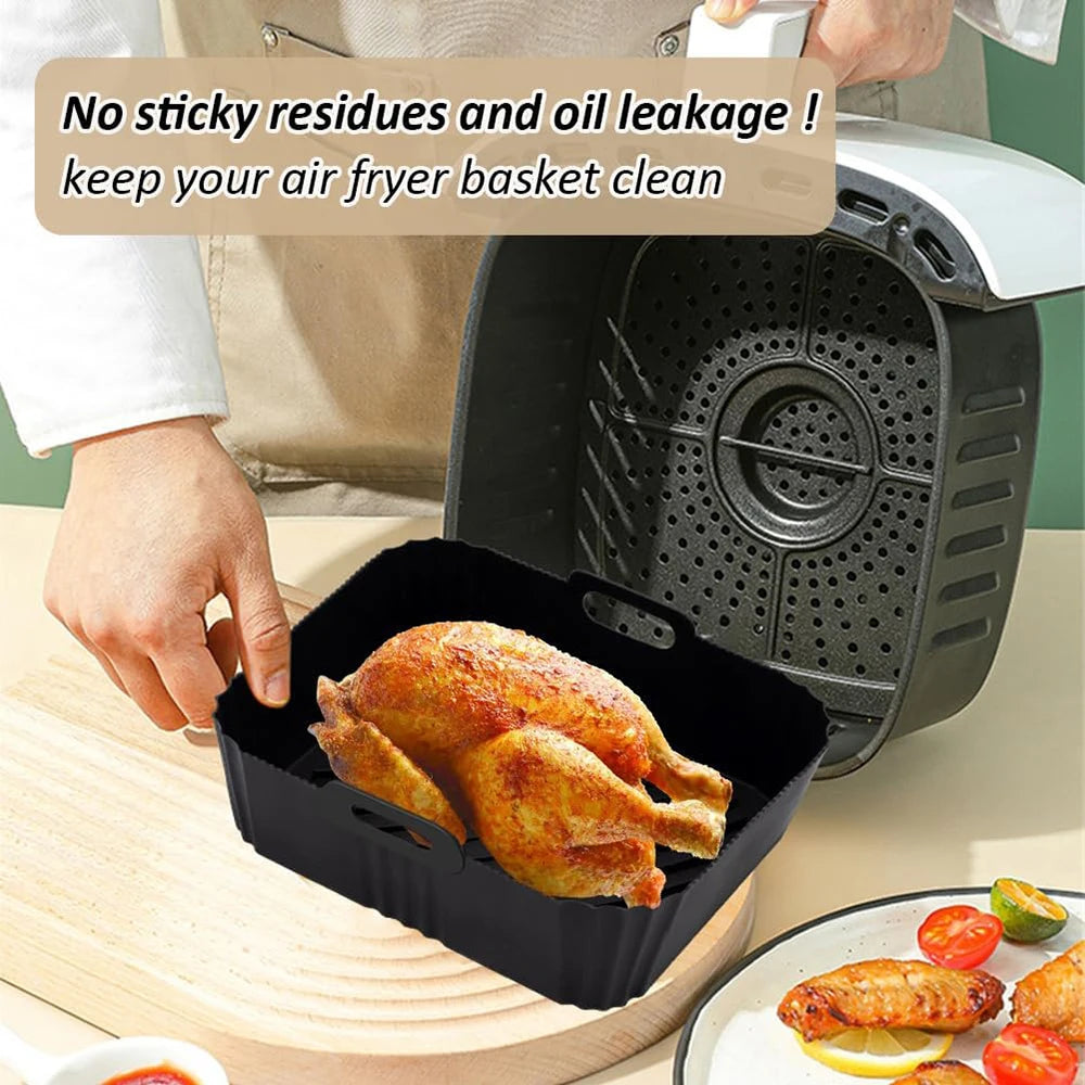 Air Fryer Mold for Philips 3000 Series Dual Basket Reusable Silicone Air Fryer Liner for Philips NA350 6/3L Airfryer Accessories