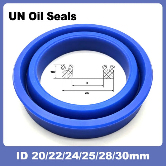 5/10PCS Blue UN Oil Seals ID 20/22/24/25/28/30mm PU Polyurethane Hydraulic Radial Shaft Piston Rod U Lip O Ring Sealing Gaskets