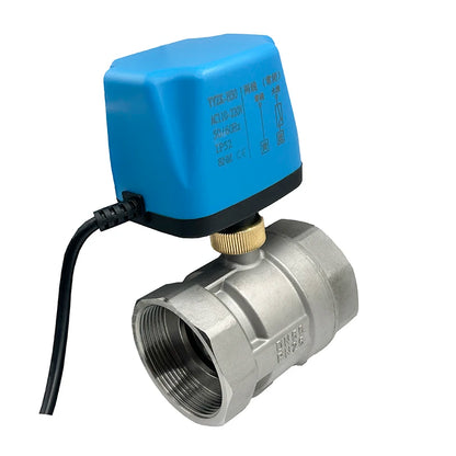 DN15 DN20 DN25 DN32 DN40 DN50 304 Stainless Steel Normally Closed Electric Ball Valve 2-wire Motorized Ball Valve