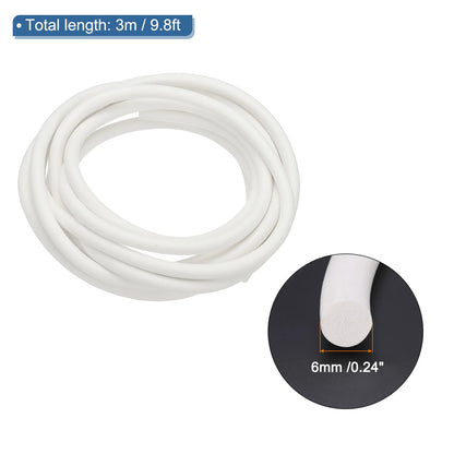 3/6Meters High Density Solid Sponge Rubber Backer Rod Silicone Foam Seal Strip Weather Stripping Cord for Sealing Gap Insulation