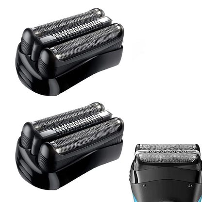 Replacement Electric Shaver Head Compatible with Braun Series 3 Electric Shavers 301S,310S,320S,330S,340S,360S,3010S,3020S,3030S,3040,black