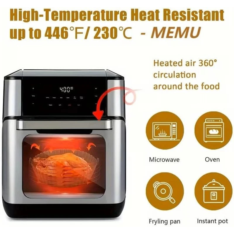 Reusable Air Fryer Liner, Divided Air Fryer Baking Pan, Silicone Baking Mat Cake Mold