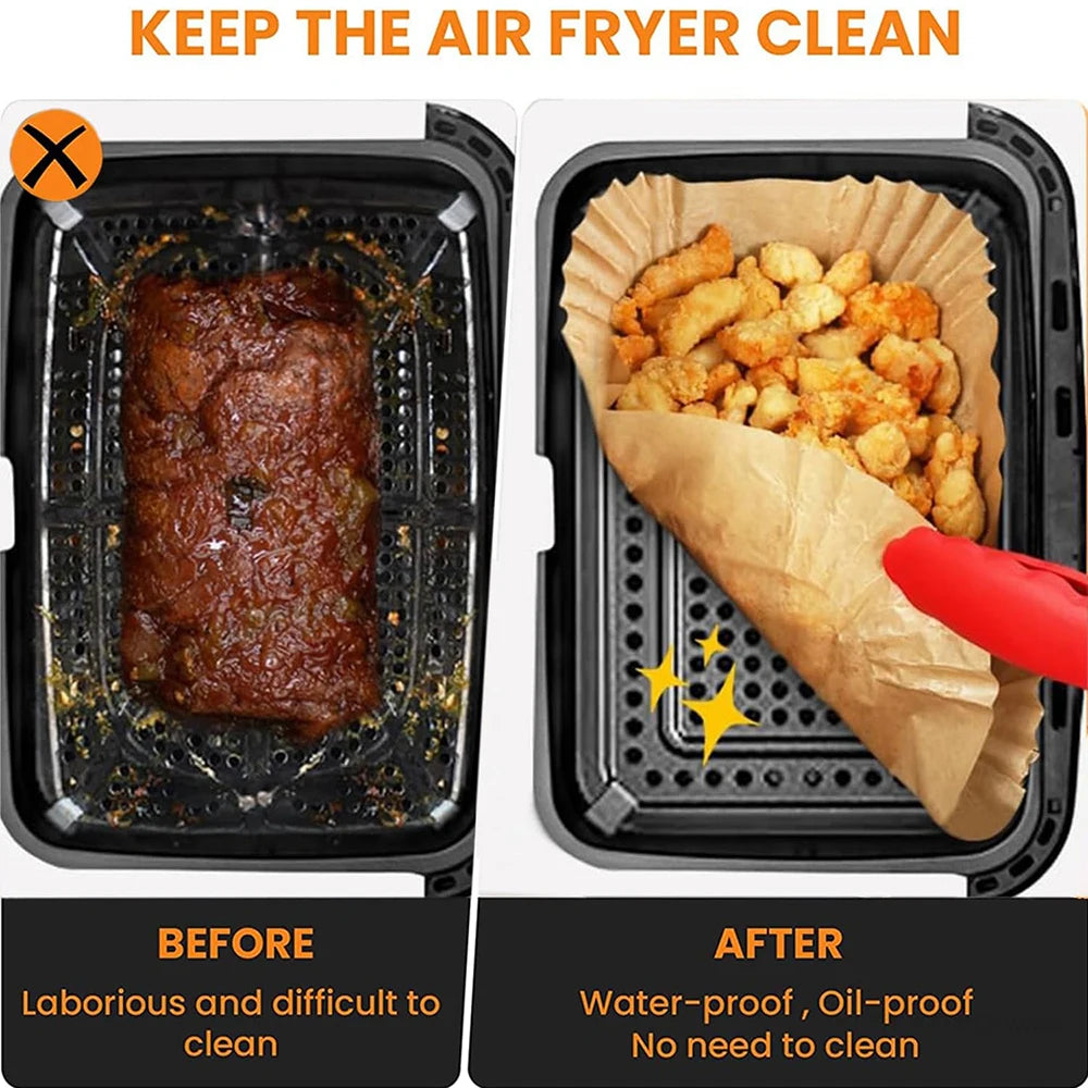 Air Fryer Liners for AF500UK AF500UKCP 10.4L Ninja Foodi Flex Drawer, 150pcs Disposable Parchment Paper Liners Dual Air fryers