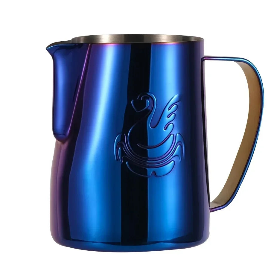 1Pc 600ml Milk Jug Steaming Frothing Pitcher Stainless Steel Non-Stick Pull Flower Cup for Coffee Cappuccino Latte