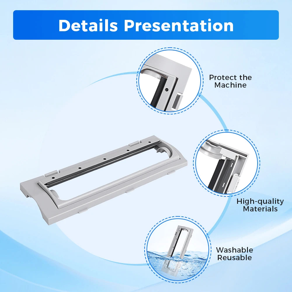 Roller Main Brush Cover Part Compatible with Roborock Q10X5/Q10X5+/Q10PF/Q10PF+/Q10VF/Q10VF+/Q10 S5/Q10S5+/Q10V+/Q10P+ Q8+ Q8 Max Pro S8 Pro