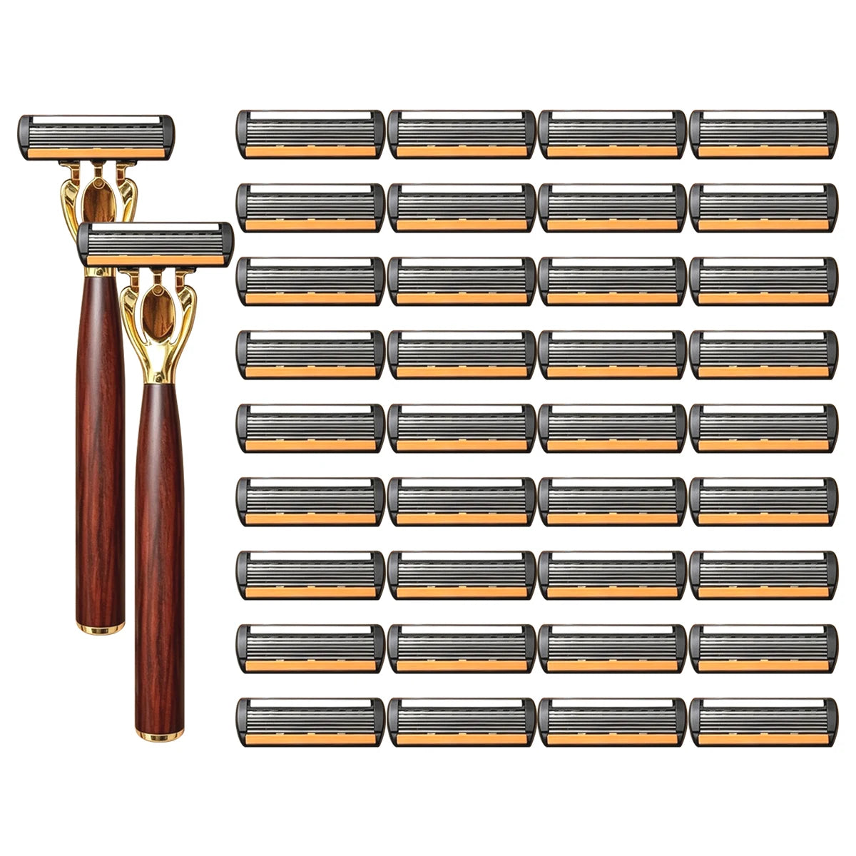 Manual Razor with Six-Layer Blades