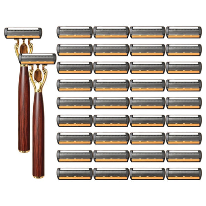Manual Razor with Six-Layer Blades