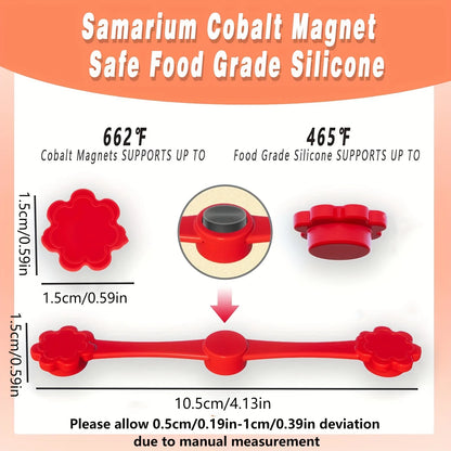 1/2Set Air Fryer Magnet Silicone Buckle for Holding Down Air Fryer Parchment Paper Lock Disposable Liners Prevent Paper to Burn