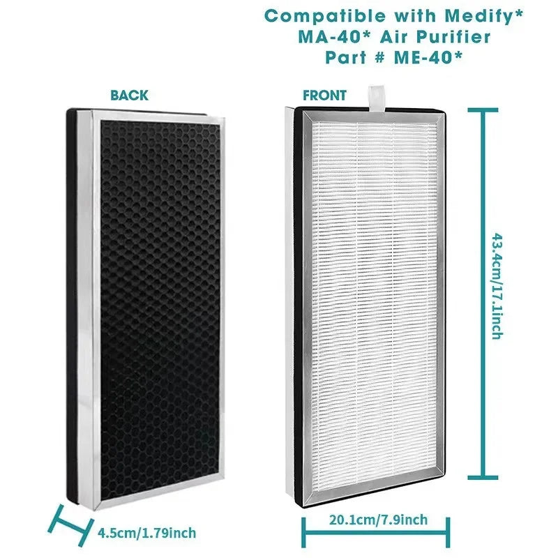 Medify MA-14/MA-15/MA-25/MA-40 Replacement HEPA Filter - True HEPA 13 Medical Grade, Fits All MA Series Air Purifiers