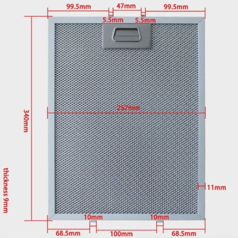 1 Pcs Aluminum Range Hood Filter 340x257mm Compatible with Grease Filtering Range Hoods Home Kitchen Accessories