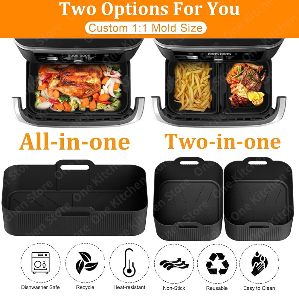 Silicone Air Fryer Mould for COSORI Foodi Flex 10L Silicone Mould Accessories for Ninja AF500 Air Fryer Accessories