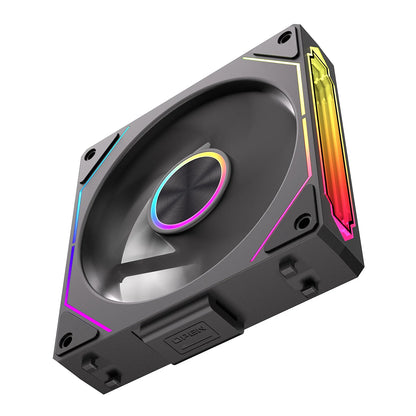 TEUCER DL-2 ARGB PC Fan 3-in-1 Case Fan Compatible with 240 360 Water Cooling Radiator Wireless Cooling Fan Kit