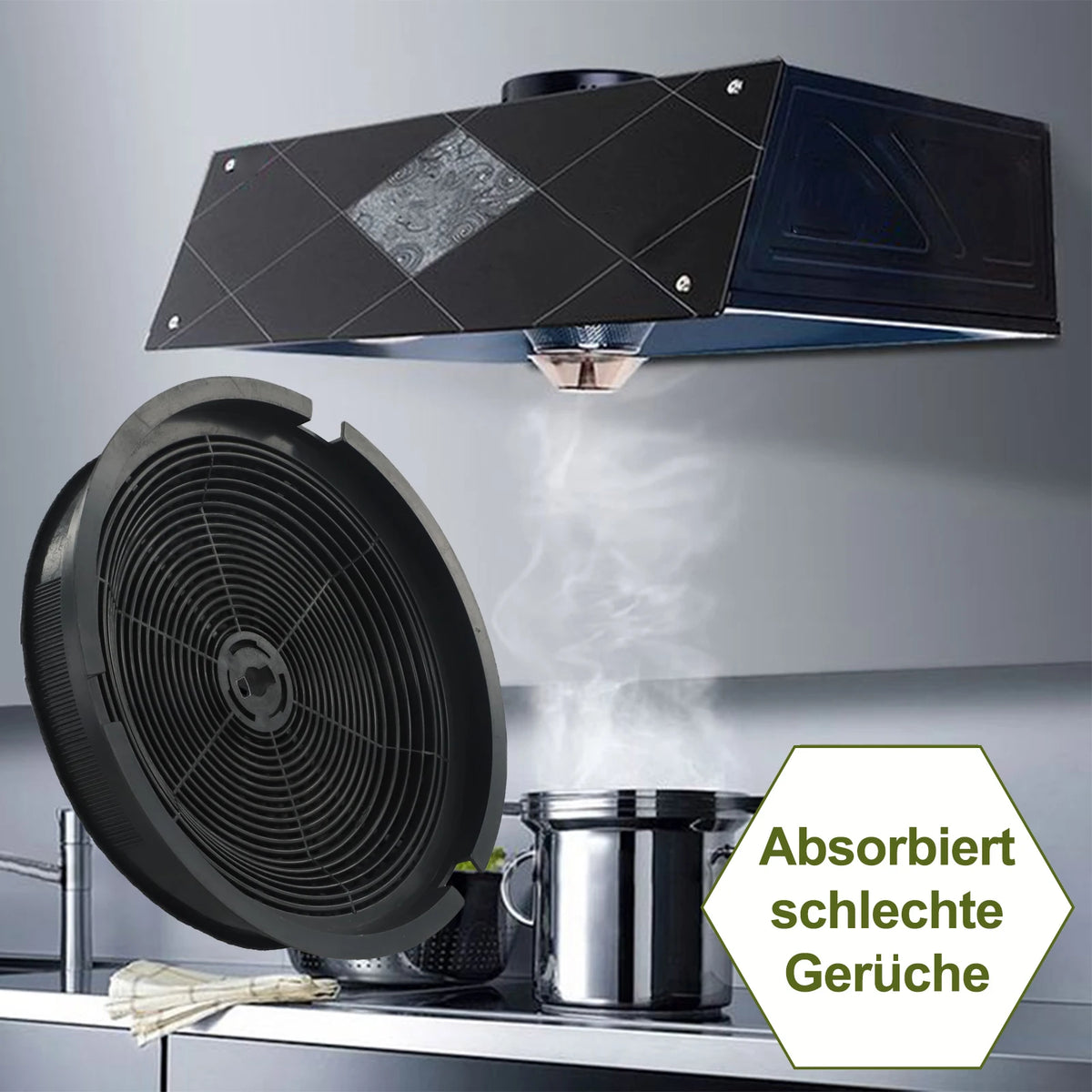 Diameter 190mm 1015427 Cooker Hood Extractor Activated Carbon Filter For Refsta K25 Kitchen Range Hood Parts